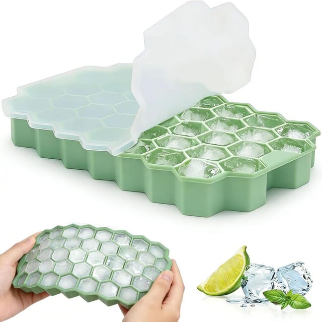 Eiswurfelform Aus Silikon Mit Deckel, Leichtes Entformen, Eiswurfelbereiter Fur Gefrierschrank