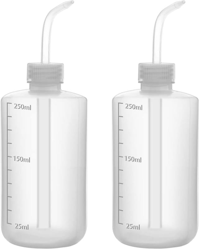 2er Pack Chemische Waschflaschen Enge Öffnung 250 Ml, Labor Quetschflaschen Für Fahrrad Und Motorrad