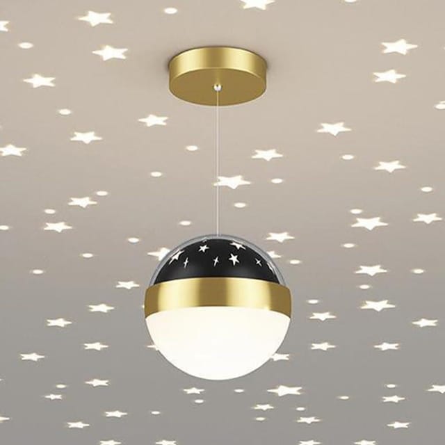 Feen Stern Pendel Kugellampe, Sternprojektor Zimmer Decke, 12w Led Leuchte Märchenhaft Deko