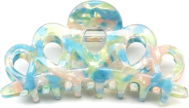 Grosser Haarclip Mittel Bis Dick, Smaragdblau, Frau, Langes Haar, Stabiler Verschluss, Originell Elegant
