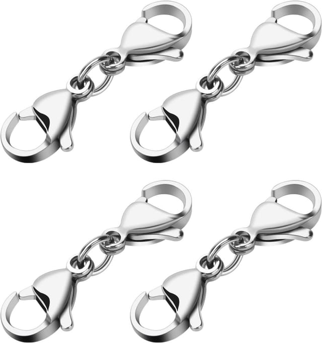 4er Pack Karabiner-verschluesse Doppel-verbinder Halsband, Armbandverschluss Metall, Schmuck, Befestigung Diy