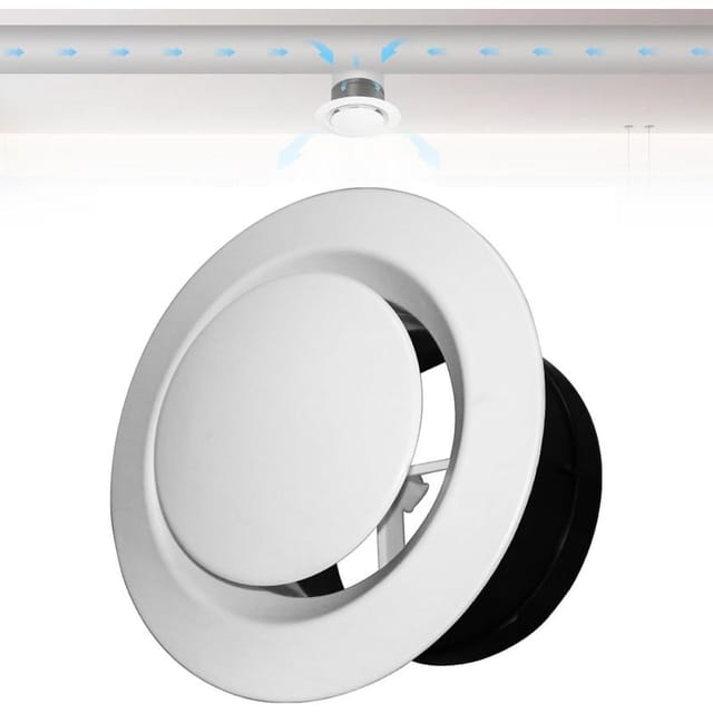 Einstellbare Lüftungskanal-abdeckung 75 Mm, Luftventil, Kunststoff-luftklappe, Für Badezimmer Und Küche