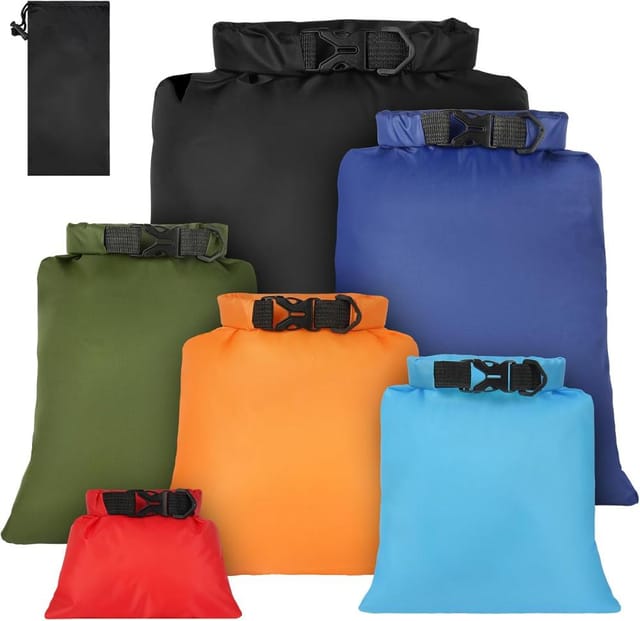 6er Pack Leichte Wasserdichte Packsäcke, Dry Bag Kajak Kanu Rafting Zum Angeln Und Jagen