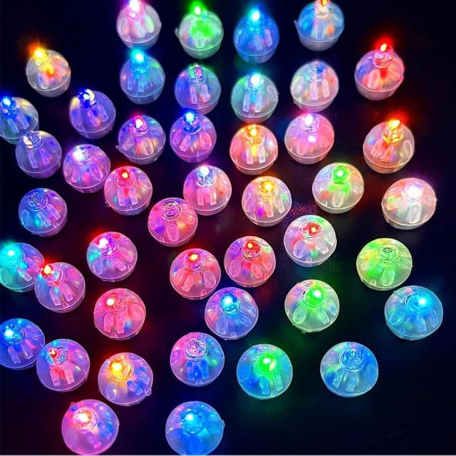 100 Mini Led Lichter Für Ballons, Batteriebetrieben, Rgb Farbwechselnd, Kleine Party Deko Lichter