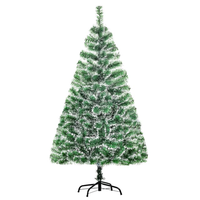 Künstlicher Weihnachtsbaum Nordmann-tanne, 150 Cm, 416 Zweige, Geflockt, Schneeoptik, Gelenkäste