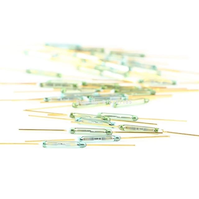 10er Reed-magnetschalter 2x14mm, Schließer N/o, Glaskontakt, Magnetsensor Für Tür Und Sicherheitstechnik