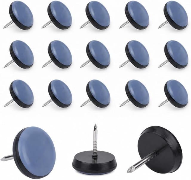 16 Runde Ptfe Möbelgleiter Mit Nägeln, 30mm, Für Schwere Möbel, Leichtes Verschieben, Parkettschutz