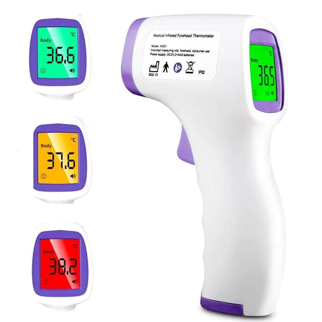 Infrarot-thermometer Beruehrungslos, Sofortige Stirnmessung 1s, Lcd-hintergrundbeleuchtung Baby Erwachsener