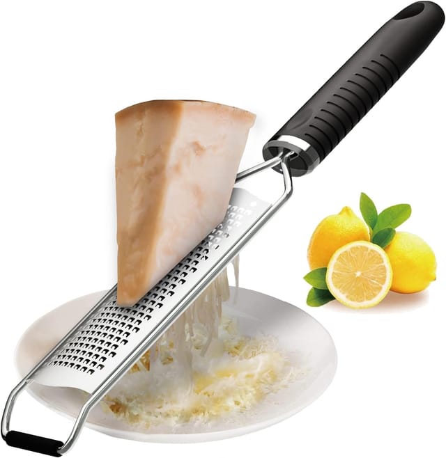 Premium Classic Zitrus-käsereibe, Scharfe Edelstahlklinge, Ideal Für Parmesan, Hartkäse, Ingwer, Schokolade, Muskatnuss Und Schwarzen Trüffel (schwarz)