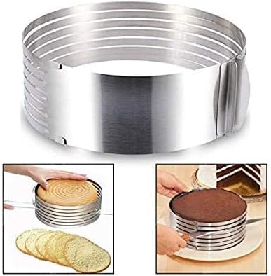 Mousse-kuchenschneider-set Aus Edelstahl Mit Verstellbarer Schicht, 6-8 Zoll/9-12 Zoll (6 Bis 8 Zoll)