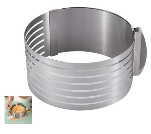 Verstellbarer Schichttortenschneider Aus Edelstahl, 6-8 Zoll/9-12 Zoll