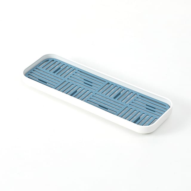 Abtropfschale Für Die Küche, Geschirrabtropfschale, Flaschenschale, Abtropfschale, Schwammhalter, Blauer Küchenspülen-organizer S