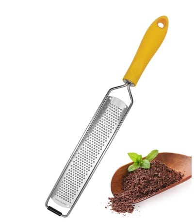 Handreibe Für Zitrusfrüchte Und Käse – Parmesan, Zitrone, Ingwer, Knoblauch, Muskatnuss, Schokolade – Klinge Aus Edelstahl – Spülmaschinenfest – Gelb