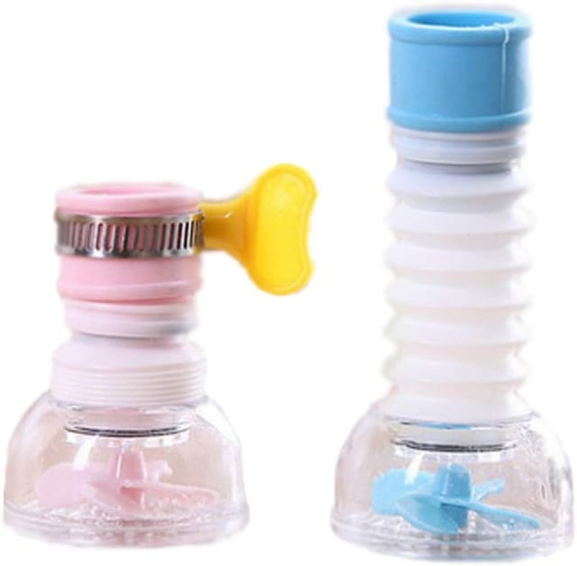 Drehbare Spritzschutz-armaturendüsen, Wassersparvorrichtung Für Den Wasserhahn, Klapparmaturen Für Küche, Bad Und Dusche (rosa + Blau)