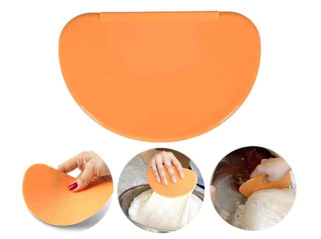 Teigschaber, Teigschneider Aus Kunststoff, 2 Stück Teigschaber Aus Kunststoff Für Brot, Backwaren, Crêpes, Teig, Käse, Schokolade, 15,8 X 10,5 Cm (orange)