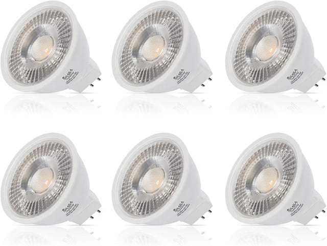 6er-pack Ersatz-halogen-led-lampen Mr16 5w 35w-50w 12v Gu5.3 Bipin 5000k Tageslicht
