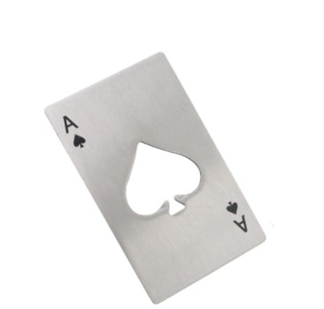 Set Mit 10 Flaschenöffnern Aus Edelstahl Für Kreditkarten, Casino-größe, Bierflaschenöffner (silber)