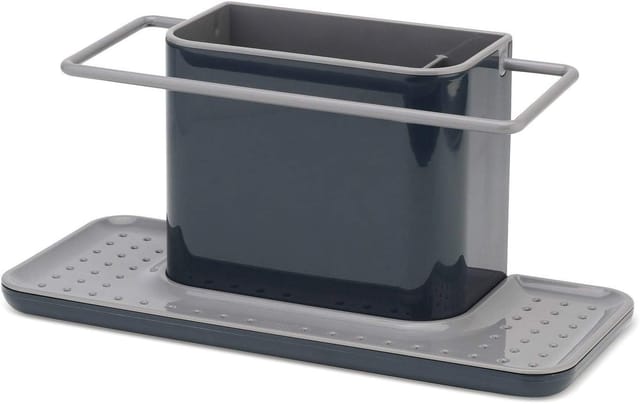 Ablage Für Spülbecken, Aufbewahrung Für Küche Und Bad, Organizer Für Seife Und Geschirrtücher, 30 X 13 X 14 Cm (grau)