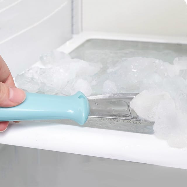 Tragbares Küchenreinigungsgerät, Praktisches Kühlschrankzubehör, 1 Stück Abtauschaufel, Eiskratzer Aus Edelstahl Für Gefrierschränke, Abtauwerkzeug (blau)