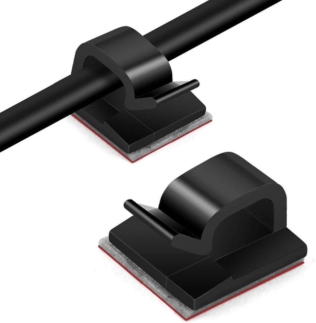 120 Stück Kabelclips, Kabelorganisator-clips Mit Starken Selbstklebenden Pads, Kabelorganisator Für Elektrische Leitungen Im Haushalt/büro - Schwarz (schwarz)