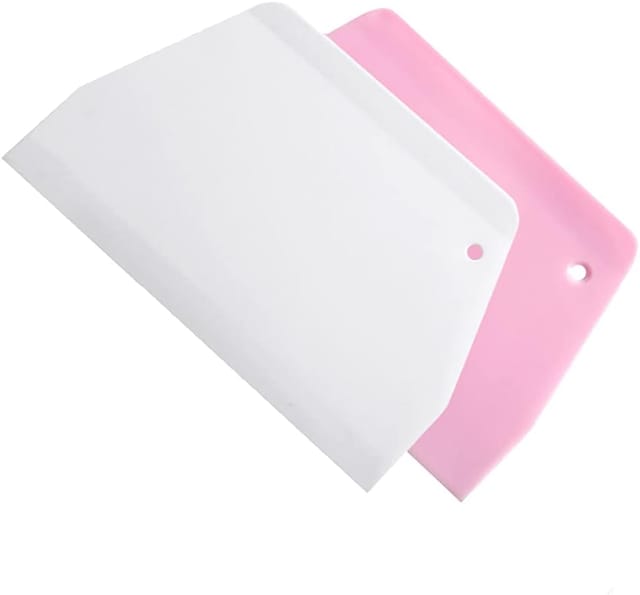 10-teiliges Set Teigschaber, Pizzaschaber, Kuchenglätter, Teigausstecher Aus Kunststoff, Für Küche, Gebäck, Pizza, Brot, Kuchen (rosa + Weiß)