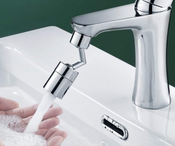 720° Universal-küchenarmatur Mit Spritzschutz, Drehbarer Badarmatur-brausekopf, Wassersparender Düsenverlängerungsadapter (1 Stück)