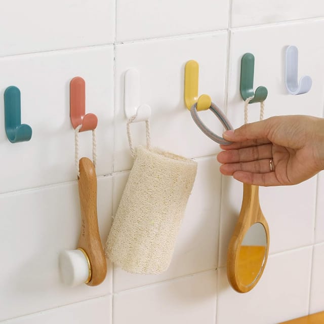 18-teiliges Handtuchhaken-set, Handtuchhaken Fürs Badezimmer, Garderobenständer Für Küche/büro Und Kinder – 6 Farben