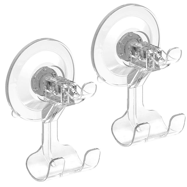 Duschhaken Mit Saugnäpfen (2er-set), Abnehmbarer, Wandmontierter Rasiererhalter Für Bad/schlafzimmer/fliesenböden, Handtuchhalter, Rasiererhalter, Kleiderständer