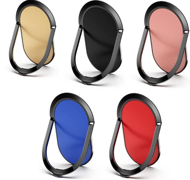 Universeller Handy-ringhalter – 360°-drehung – Ultradünn – Für Alle Smartphones Und Tablets. 5er-pack (5 Farben).