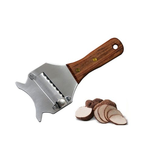 Trüffelschneider, Trüffelreibe, Trüffelrasierer, Schokoladenmesser, Klinge Aus 430er Edelstahl Mit Einstellbarer Schärfe – Griff Aus Birnenholz, 18,8 × 8 × 1,4 Cm