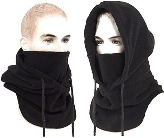 1 Stück Multifunktionale Fleece-ski-sturmhaube/mütze Für Kaltes Wetter, Outdoor-aktivitäten Wie Skifahren, Motorradfahren, Bergsteigen, Camping, Wandern Und Winter (schwarz) 33 X 54 Cm