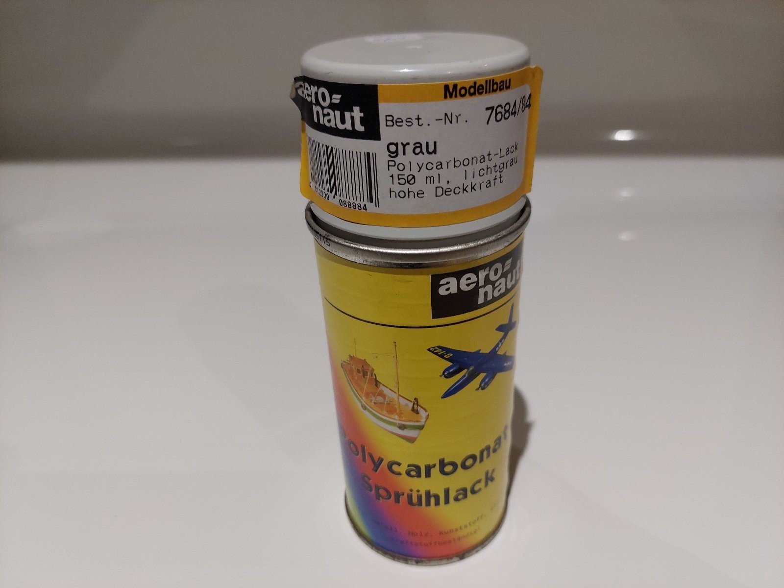 Polycarbonat-Sprühlack Lexan grau 150ml Aeronaut 768404 EAN: 4012230088884