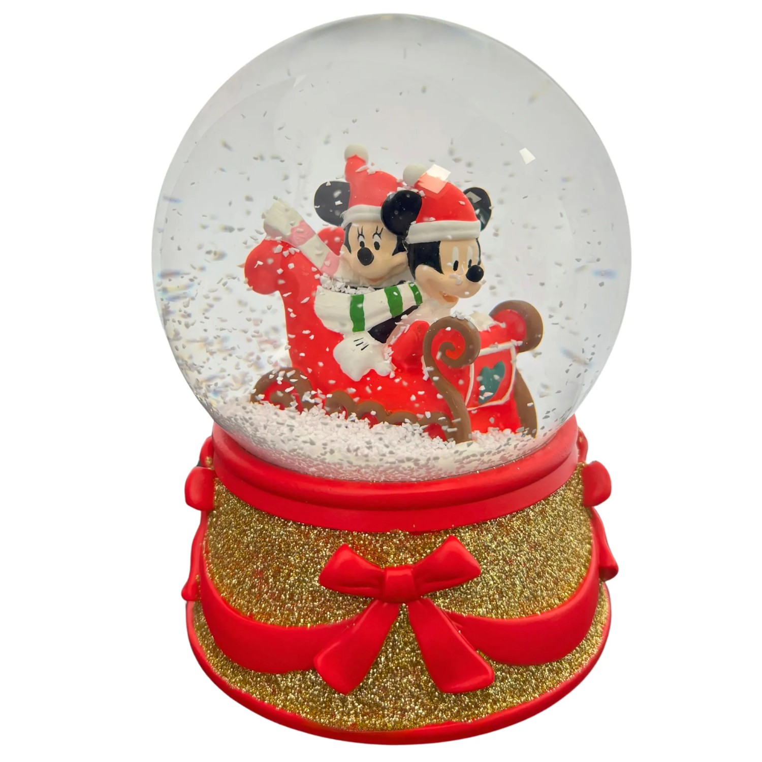 Disney Schneekugel Mickey & Minnie Schlitten 15,5 cm