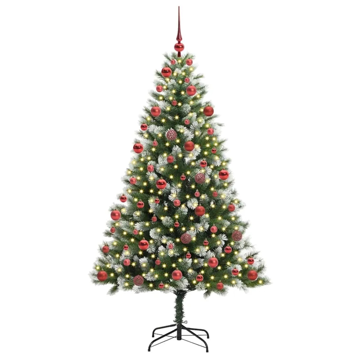 vidaXL Künstlicher Klapp Weihnachtsbaum mit Schneeüberzug 180 cm 3395442