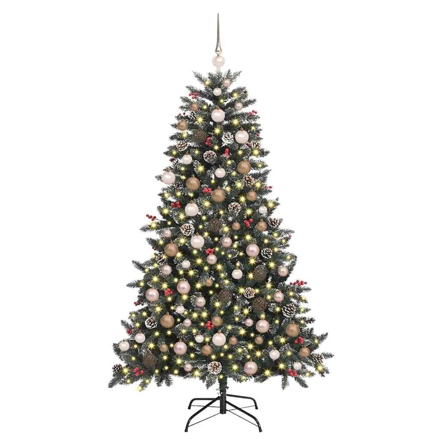 vidaXL Künstlicher Weihnachtsbaum mit 300 LEDs Grün 99 x 99 x 180 cm 3395878