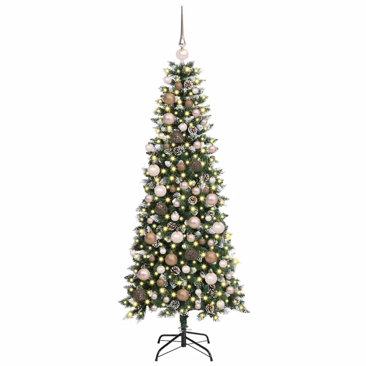 vidaXL Künstlicher Weihnachtsbaum mit 300 LEDs Grün 76 x 76 x 180 cm 3395818