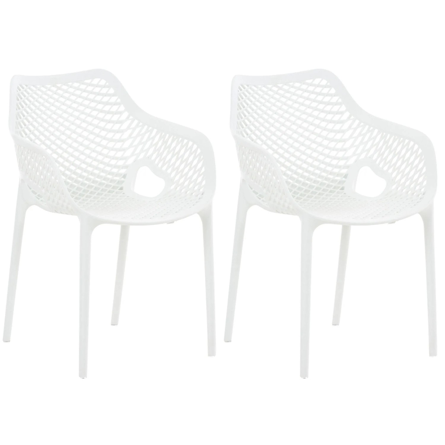 CLP 2er Set Stühle Air XL Weiß