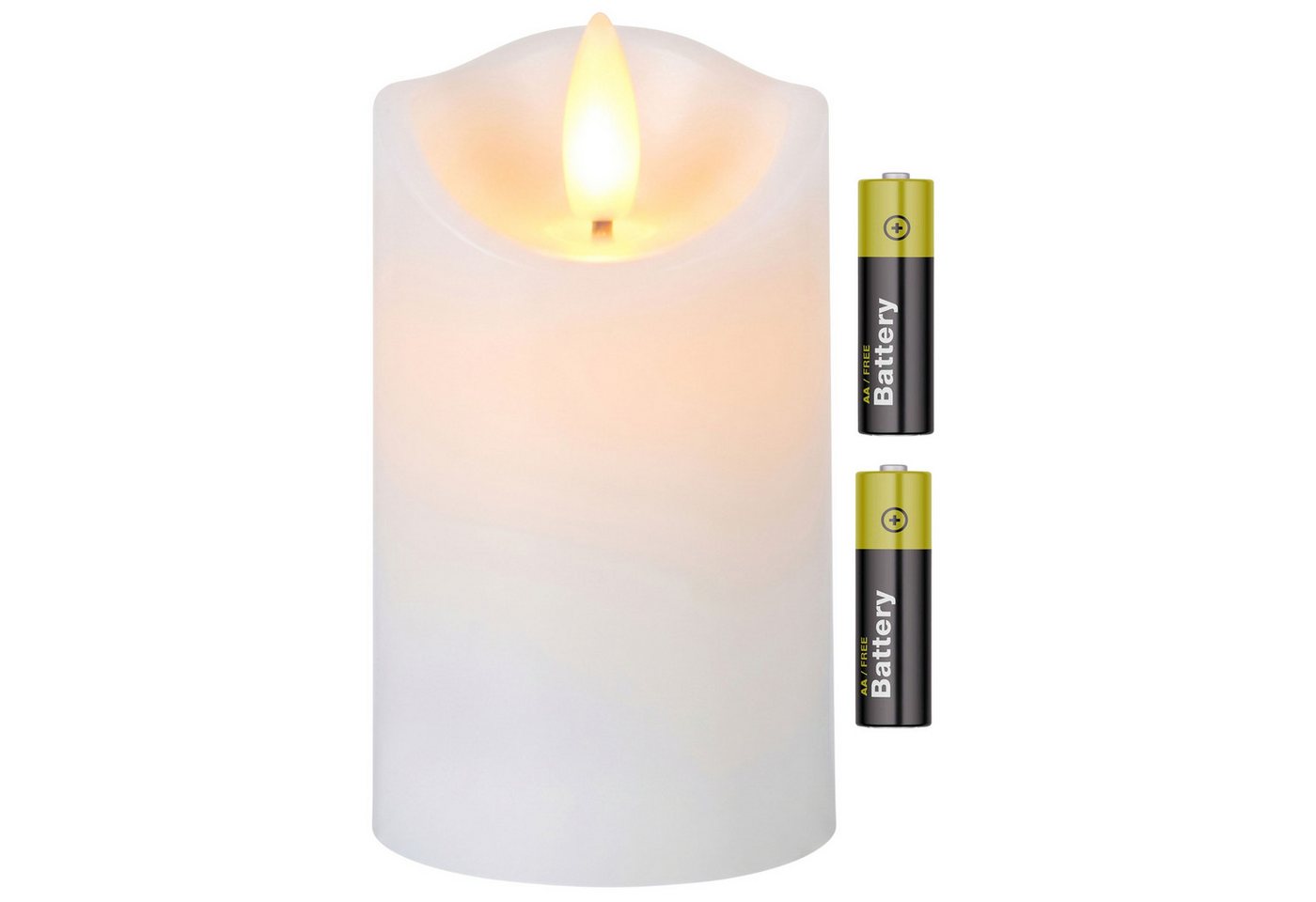 Sarcia.eu LED-Kerze Weiße LED-Kerze mit Flammeneffekt für Grablichter, 10 cm Bild 4