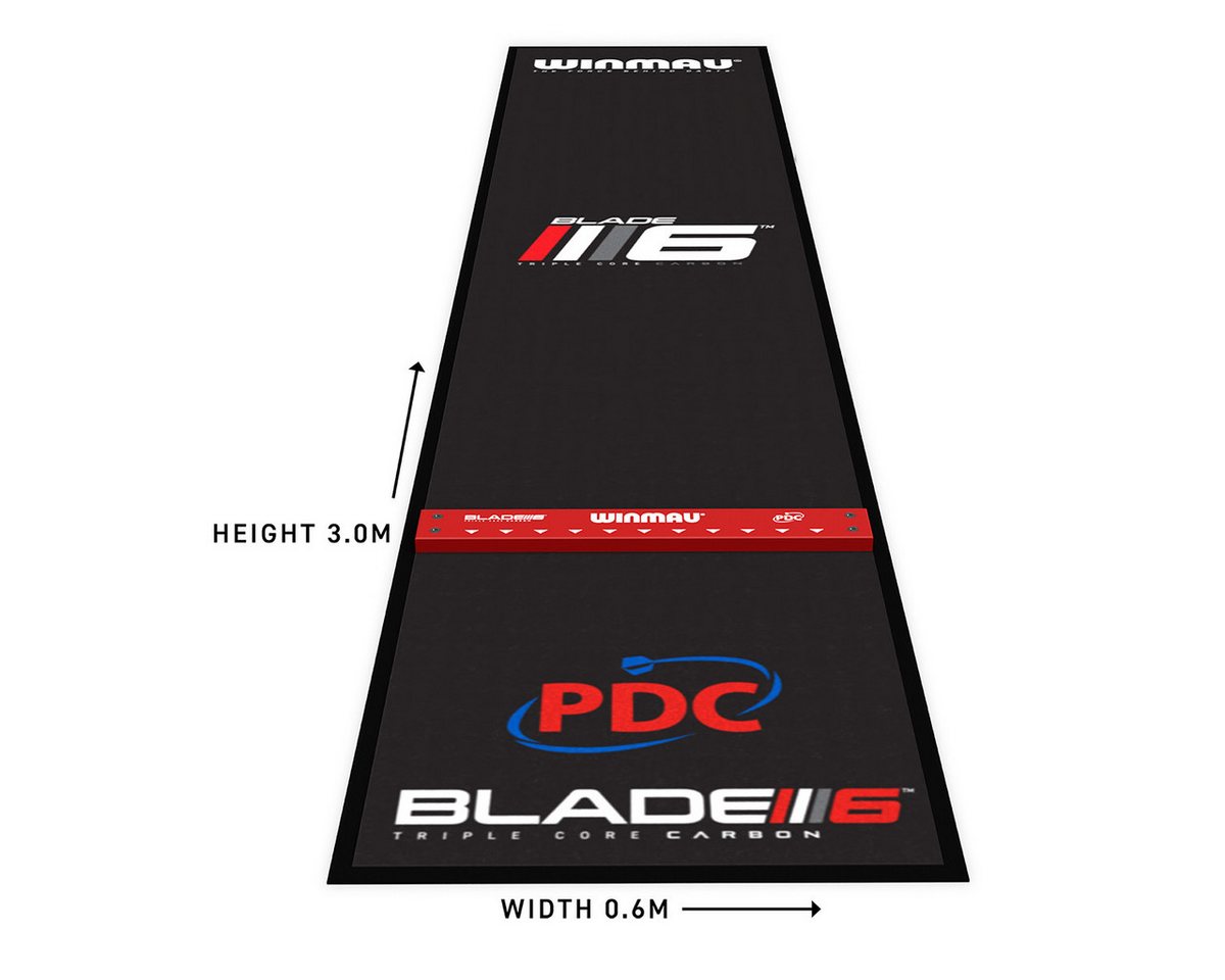 Winmau Dartmatte Dartmatte Pro Zone Precision Blade 6 8215, Mat Dartteppiche Matte für Dartscheiben Boards