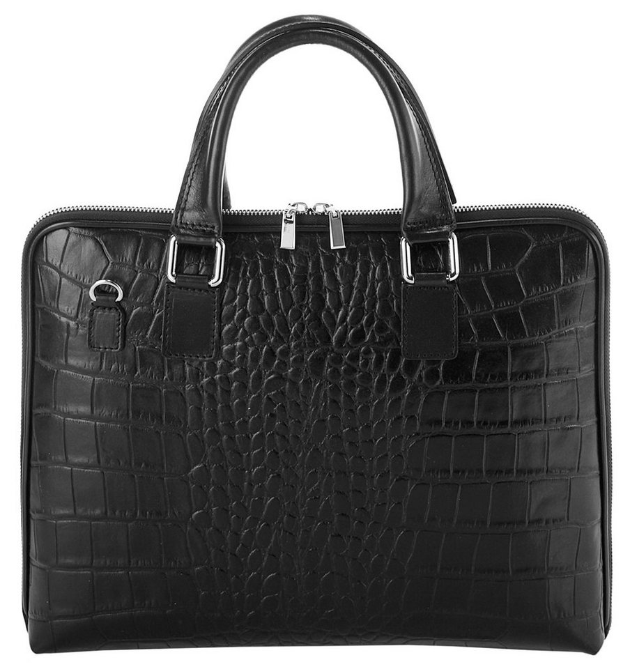 Cluty Aktentasche CLUTY Damen echt Leder, Made in Italy, echt Leder, Made in Italy Bild 2