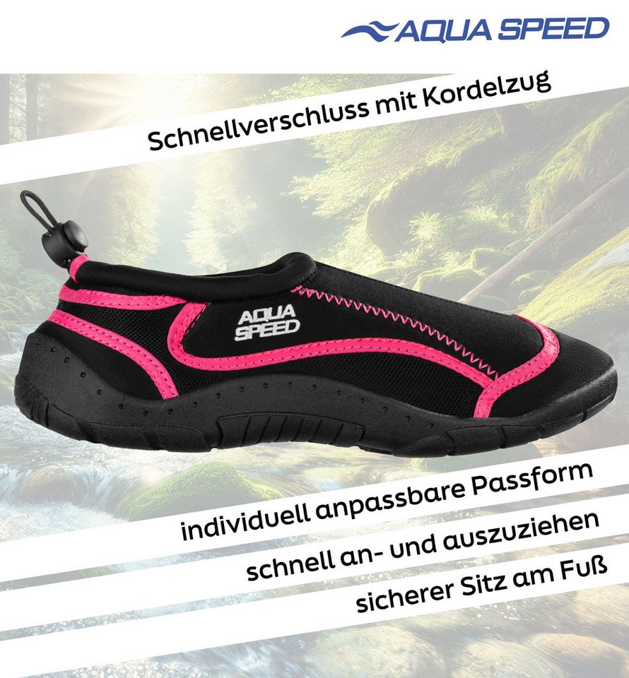Aqua Speed Kinder Badeschuhe Gr. 36 – Schnell trocknend & komfortabel Wasserschuh (Kinder Aqua-Schuh-Set – Leicht, trittsicher & pflegeleicht) Schnelltrocknend & weich – Kinder-Badeschuh-Set für die Ferien Bild 3