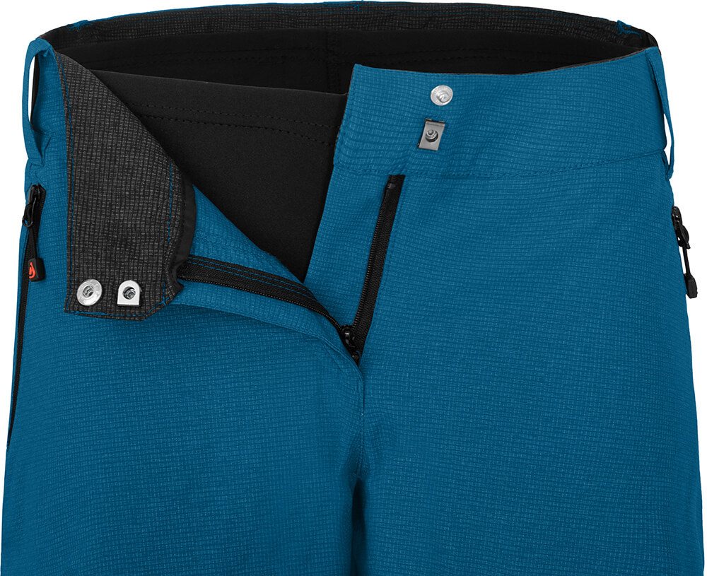 Bergson Fahrradhose VINA Damen 2in1 Radhose, mit gepolsterter Innenhose, Kurzgrößen, Saphir b