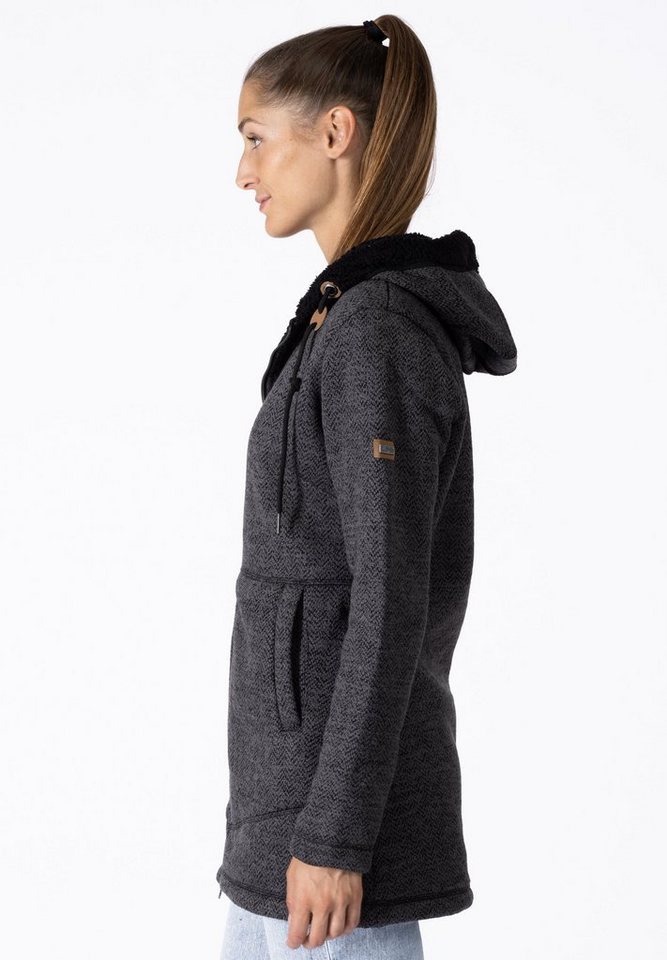 DEPROC Active Funktionsmantel XENIA CS Women Fleecemantel, Fleecejacke, Longjacket Bild 2