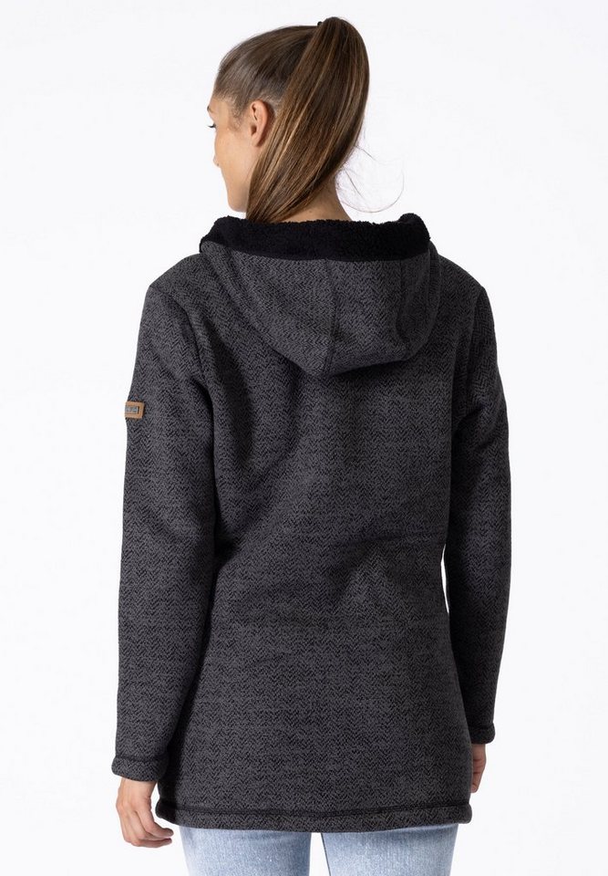 DEPROC Active Funktionsmantel XENIA CS Women Fleecemantel, Fleecejacke, Longjacket Bild 3