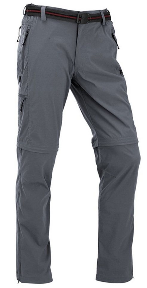 Maul Trekkinghose Wanderhose Ontario II 2in1 Zipp off - lange Hose+Bermuda - grau Herren
