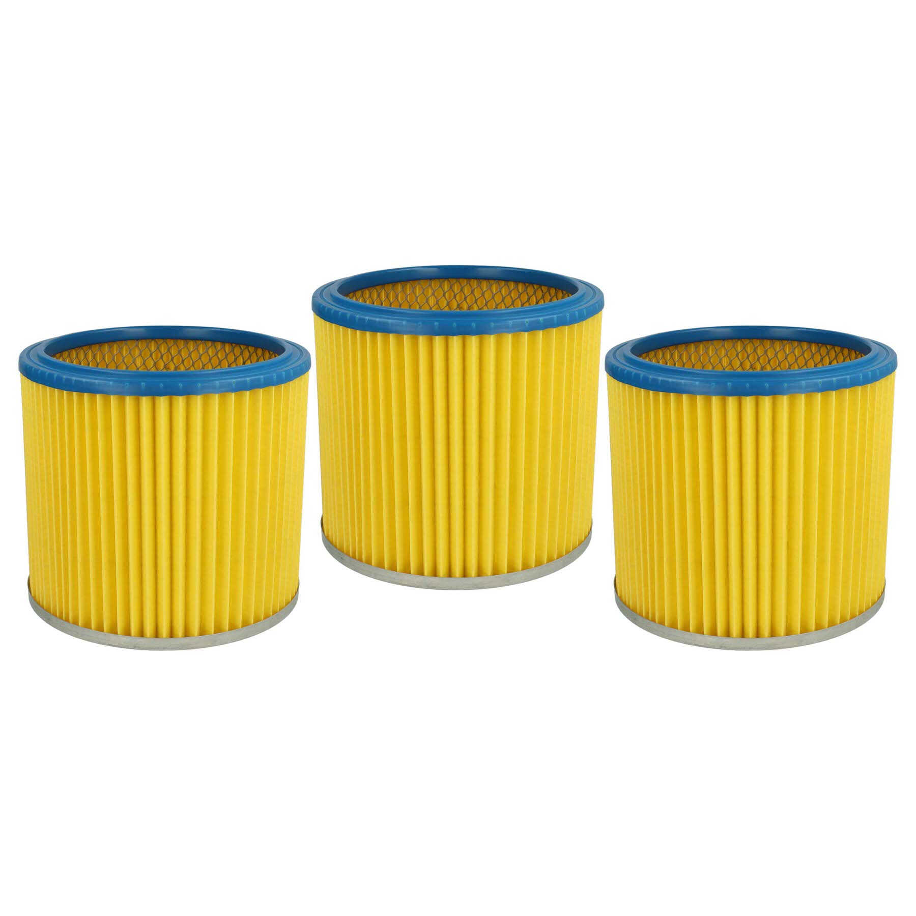 Vhbw 3x Faltenfilter Kompatibel Mit Einhell Th-vc 1820 S, Th-vc 1820 Ex, Th-vc1820s, Th-vc 1820 Arg / Ex Staubsauger - Patronenfilter, Blau Gelb