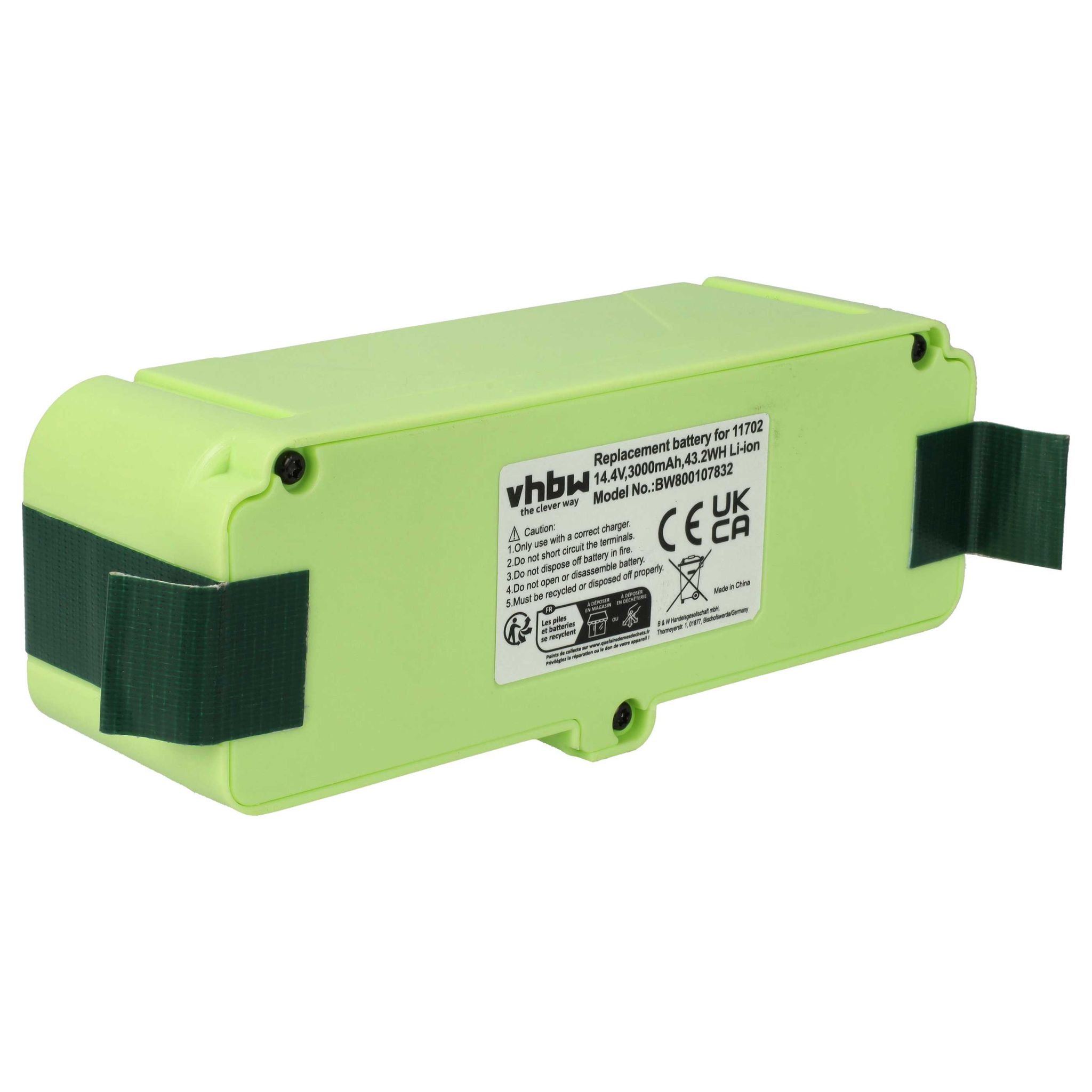 1x Akku Kompatibel Mit Robotic U290 Home Cleaner Heimroboter (3000 Mah, 14,4 V, Li-ion) - Vhbw