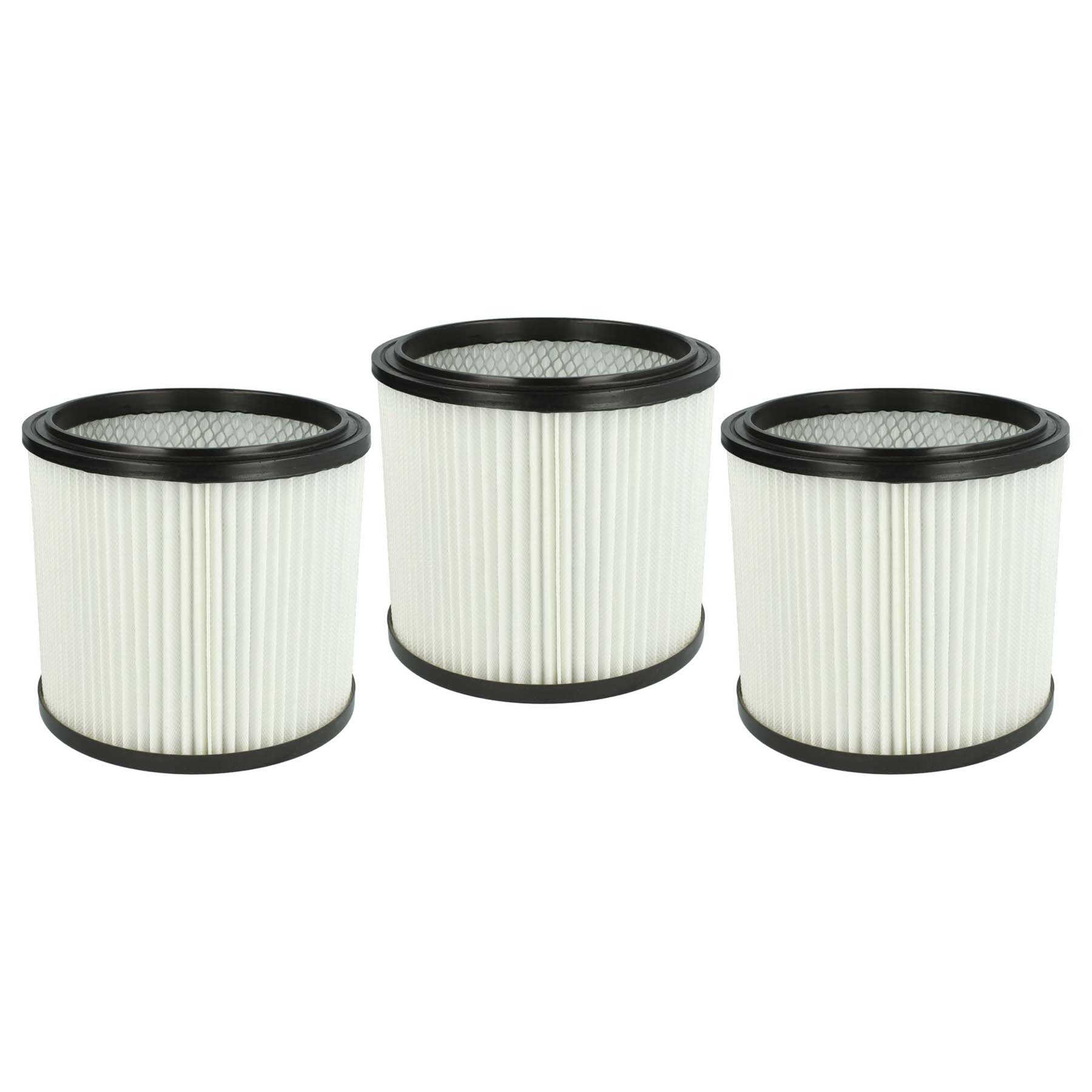 Vhbw 3x Faltenfilter Kompatibel Mit Einhell Bt-vc 1500 Sa, Bt-vc 1600 E, Bt-vc 1450sa, Bt-vc 1500 Sa Staubsauger - Filter, Patronenfilter, Weiß