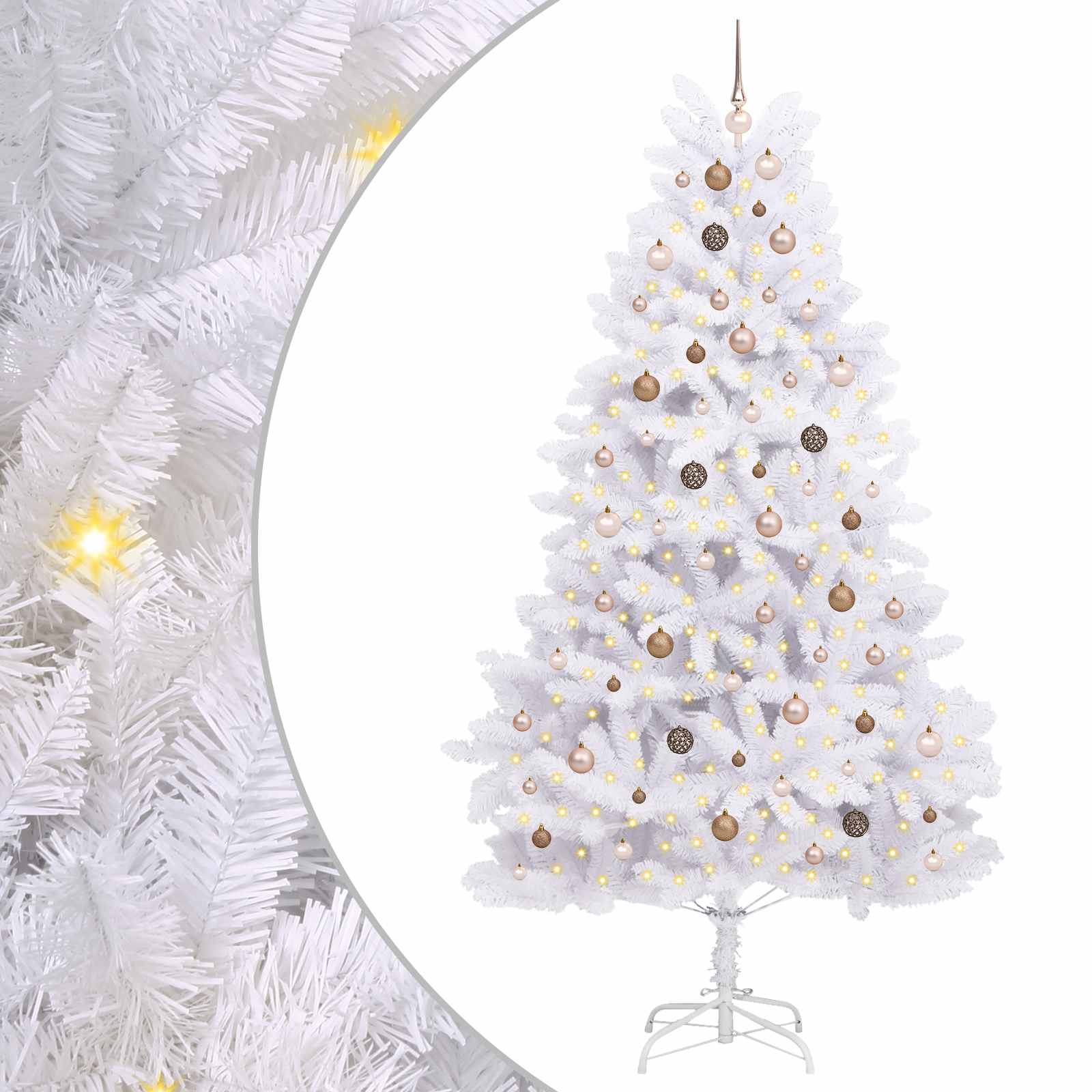 Vidaxl Artificial Christmas Tree 240 Cm Pvc And Metal White