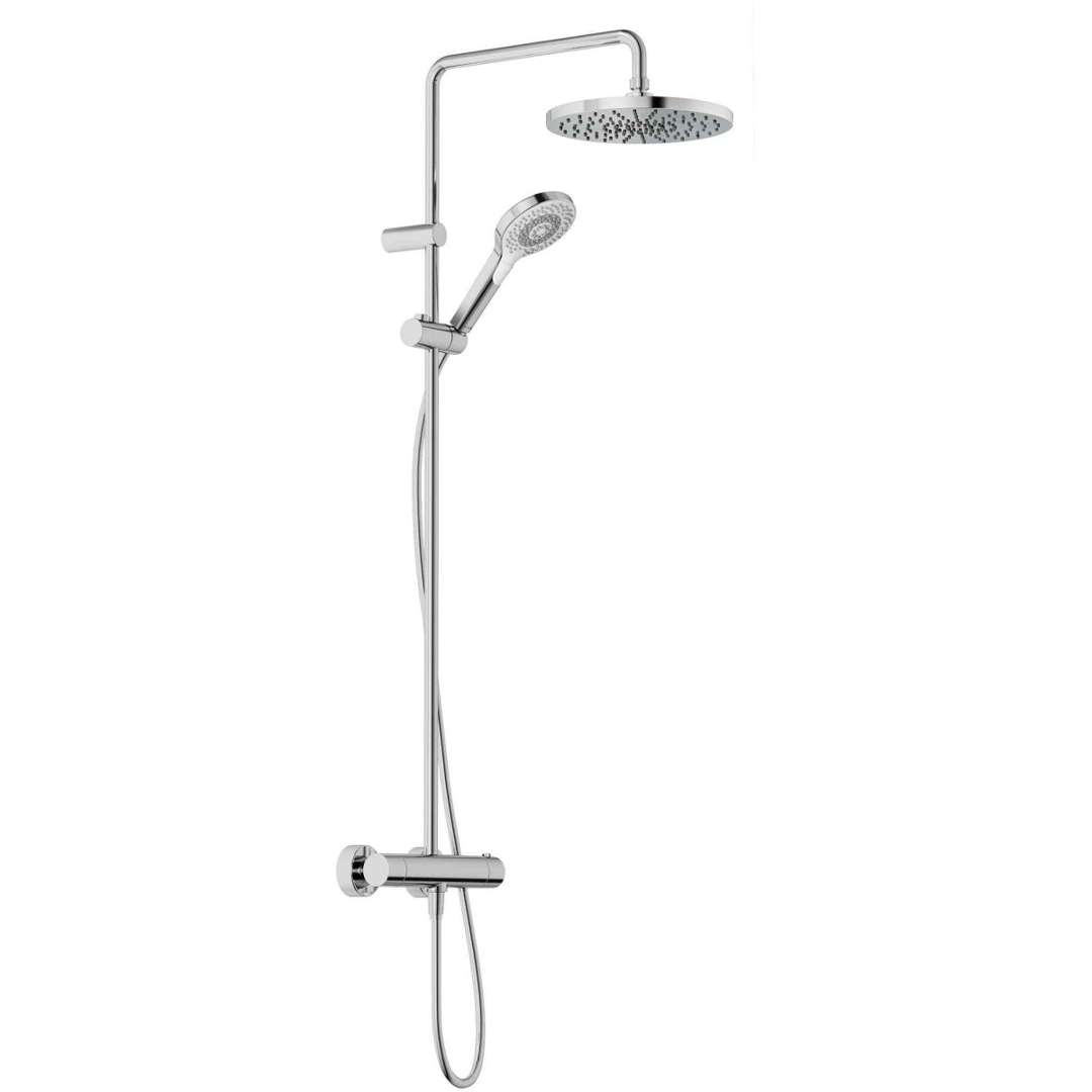 Kludi - Duschset Mit Thermostat, Durchmesser 25 Cm, 3 Strahlarten, Chrom 6906705-81